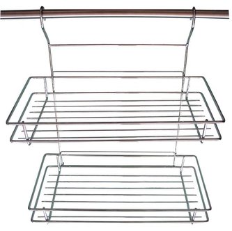 Polička závěsná kuchyňská 2 patra 35 x 20 x 37,7 cm