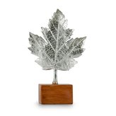 DEKORACE LIST NA PODSTAVCI GINKO/JAVOR POLYRESIN