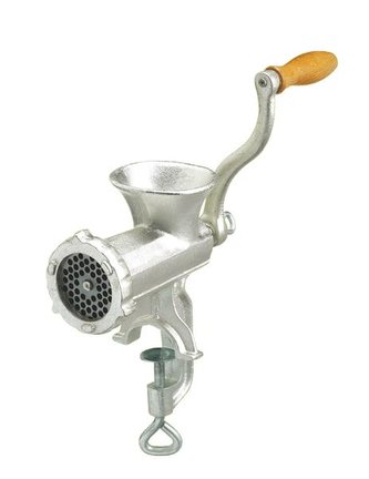 MLÝNEK NA MASO Č.8, POCÍNOVANÁ LITINA