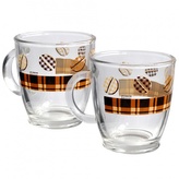 Hrnek skleněný, 380ml set 2 ks