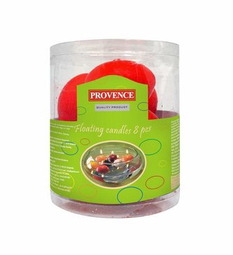 Svíčky plovoucí 8 ks červená,  4, 3 x 2, 8 cm