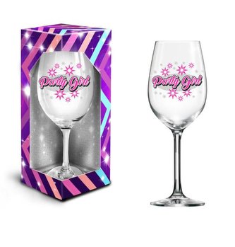 SKLENICE NA VÍNO XXL - PARTY GIRL, 600 ML