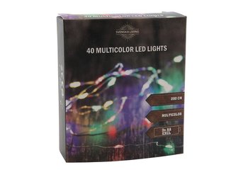 ŘETĚZ 40LED VÍCEBAREVNÝ 2M 3XAA