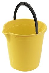 KBELÍK S VÝLEVKOU 10L, 28X29,5CM, ŽLUTÁ