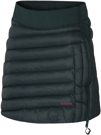 Dámská zimní sukně Freez L černozelená/tm. purpurová - L