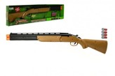 Pistole/Puška/Brokovnice lovecká + 4 náboje plast 77cm na baterie v krabici