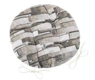 Sedák EMA kulatý prošívaný - obklady šedé - průměr 40 cm
