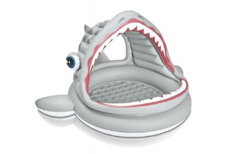 Bazén dětský žralok se stříškou nafukovací 201x198x109cm 2+