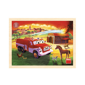 Puzzle deskové dřevěné Tatra hasiči 20dílků 30x22x1cm 1+