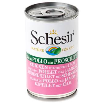 Konzerva SCHESIR Cat kuřecí + šunka