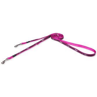 Vodítko ROGZ Fancy Dress Pink Love přepínací S