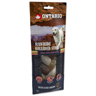 Snack ONTARIO Dog Rawhide Snack Chicken Braid