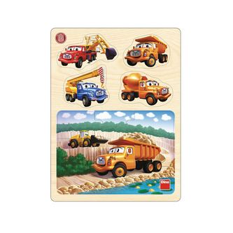 Puzzle dřevěné 13dílků + vkládačka Tatra v lomu 22x30x1cm 1+