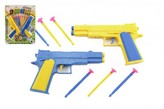 Pistole 2ks na přísavky  plast 17cm na kartě