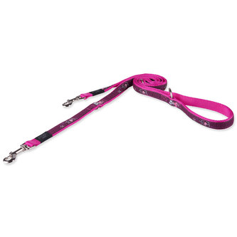 Vodítko ROGZ Fancy Dress Pink Love přepínací L