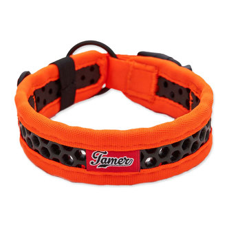 Obojek TAMER Softy - 3,3 x 30-36 cm - oranžovočerný