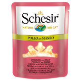 Kapsička SCHESIR Cat kuře + hovězí ve vývaru
