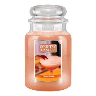Svíčka ve skleněné dóze Country Candle, Broskvové bellini, 680 g
