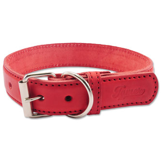 Obojek TAMER kožený 3 / 50 cm červený