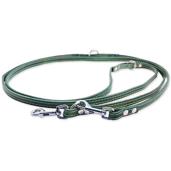 Vodítko TAMER kožené přepínací 1,0 / 250 cm zelené