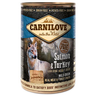 Konzerva CARNILOVE Dog Wild Meat Salmon & Turkey