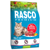 RASCO Premium Cat Kibbles Sterilized, Beef, Cranberries, Nasturtium