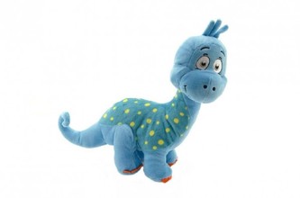 Dinosaurus stojící modrý plyš 30cm v sáčku 0+
