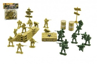 Sada vojáci s doplňky plast v sáčku 18x21cm