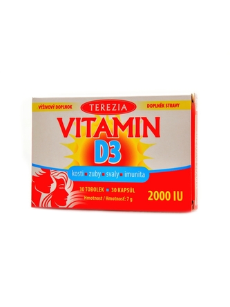 Terezia - Vitamín D3 2000 IU 30 kapslí