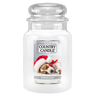 Svíčka ve skleněné dóze Country Candle, Zimní zdřímnutí, 680 g
