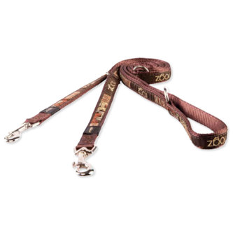 Vodítko ROGZ Fancy Dress Mocha Bones přepínací M