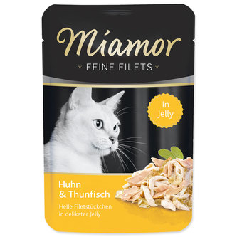 Kapsička MIAMOR Feine Filets kuře + tuňák v želé Kapsička MIAMOR Feine Filets kuře + tuňák v želé
