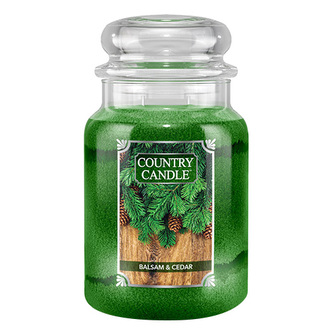 Svíčka ve skleněné dóze Country Candle, Balzám a cedr, 680 g