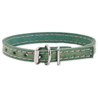 Obojek TAMER kožený 1 / 25 cm zelený