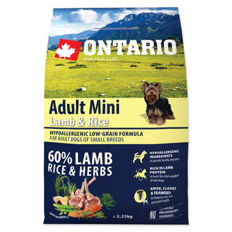ONTARIO Dog Adult Mini Lamb & Rice