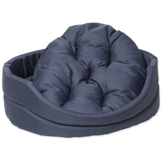 Pelíšek DOG FANTASY ovál s polštářem tmavě modrý 60 cm