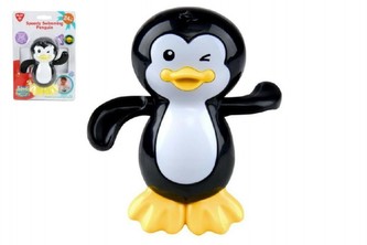 Tučňák natahovací do vany plast 11cm na kartě 24m+