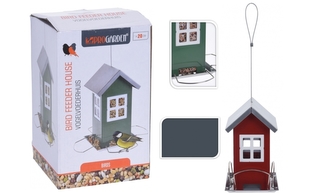 Kovové krmítko pro ptáky, šedé