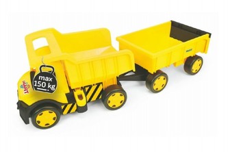Auto Gigant Truck + vlečka plast v krabici Wader 55x60x32cm