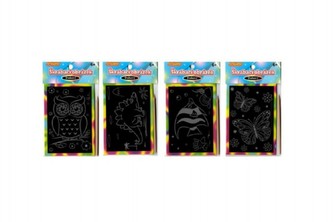 Škrabací obrázek duhový 10x16cm