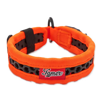 Obojek TAMER Softy - 2,8 x 35-41 cm - oranžovočerný