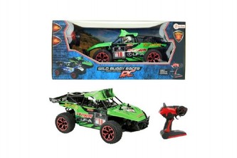 Auto RC buggy zelené plast 28cm s dálkovým ovládáním na baterie v krabici 44x19x22cm