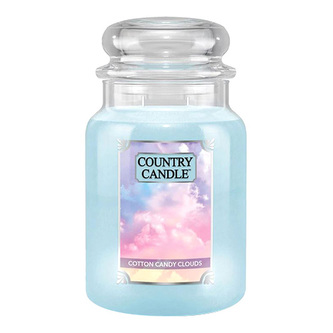 Svíčka ve skleněné dóze Country Candle, Obláčky cukrové vaty, 680 g