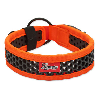 Obojek TAMER Softy - 3,8 x 35-41 cm - oranžovočerný