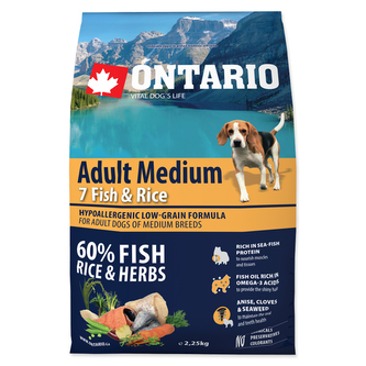 ONTARIO Dog Adult Medium Fish & Rice