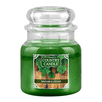 Svíčka ve skleněné dóze Country Candle, Balzám a cedr, 453 g