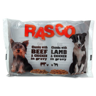 Kapsičky RASCO Dog s kuřecím a hovězím / s jehněčím a kuřecím multipack