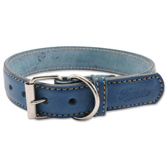 Obojek TAMER kožený 3 / 50 cm tyrkysový