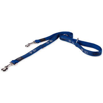 Vodítko ROGZ Fancy Dress Navy Paw přepínací XL