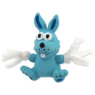 Hračka DOG FANTASY Latex Mini Králík modrý se zvukem 7 cm